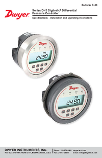 Thumbnail of document Manual - Series DH3 Digihelic Differential Pressure Controller